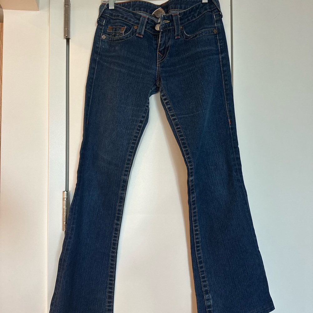 True Religion Low Rise Flare Jeans